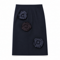 KUTA HOUSE 'Black skirt with Flowers'