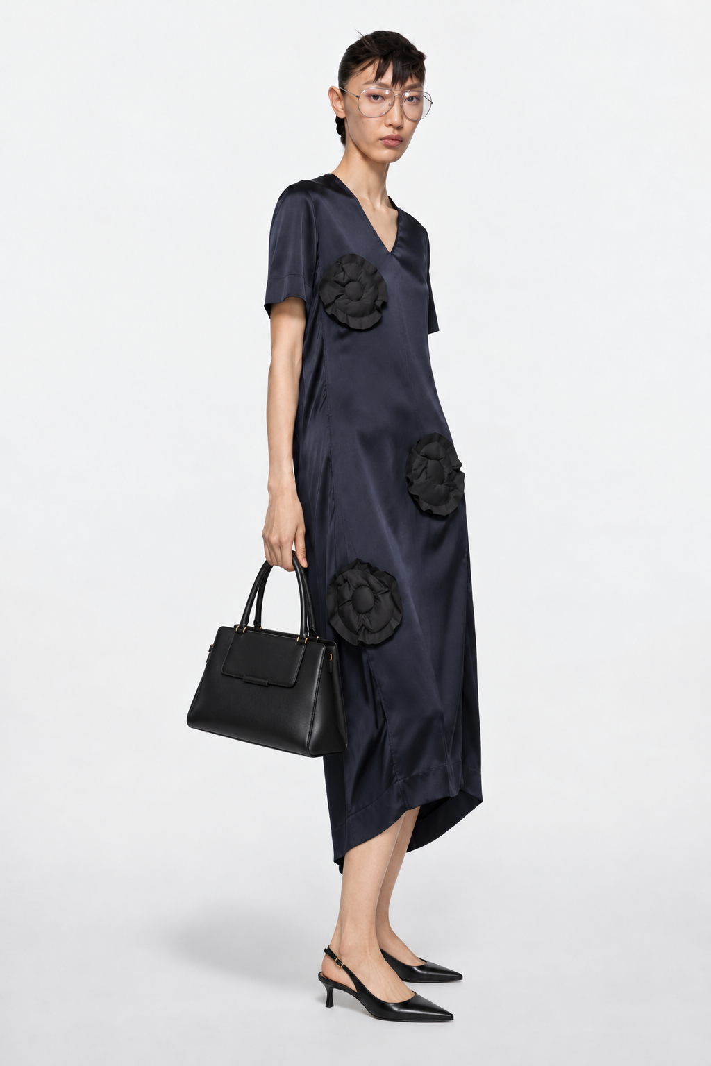 kuta house 'navy flower dress'