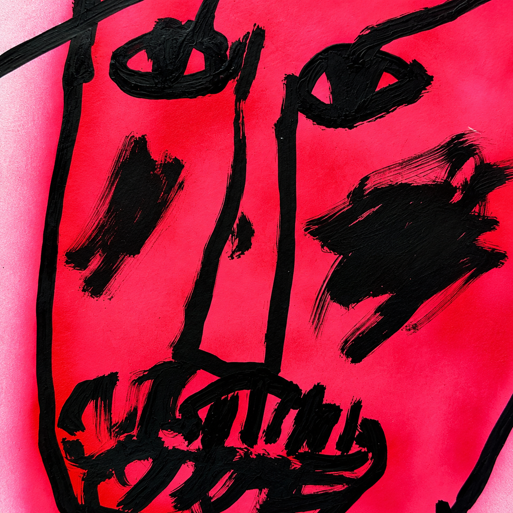 rysunek 'neon pink face'